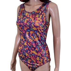 Balera Iridescent Dance Bodysuit Swimsuit - Size Medium